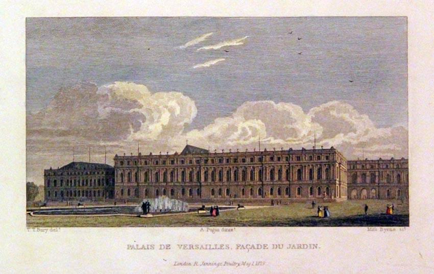 Palais de Versailles, facade du Jardin Pris  Palais de Versailles, facade du Jardin Pris
