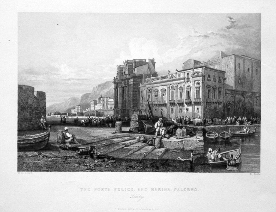 The Porta Felice and Marina, Palermo  The Porta Felice and Marina, Palermo