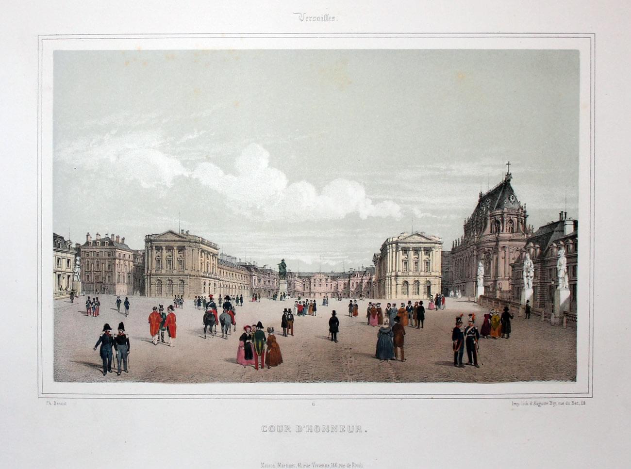 Cour d'Honneur Paris, c.1850  Cour d'Honneur Paris, c.1850