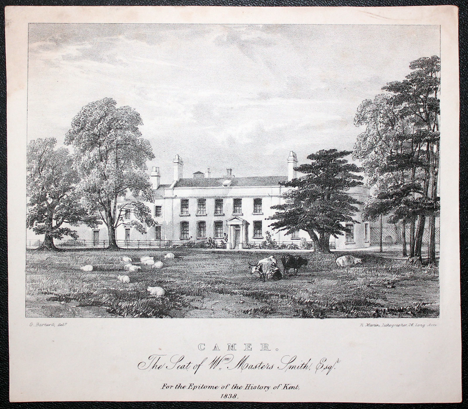 Camer, Kent Lithograph 1838  Camer, Kent Lithograph 1838