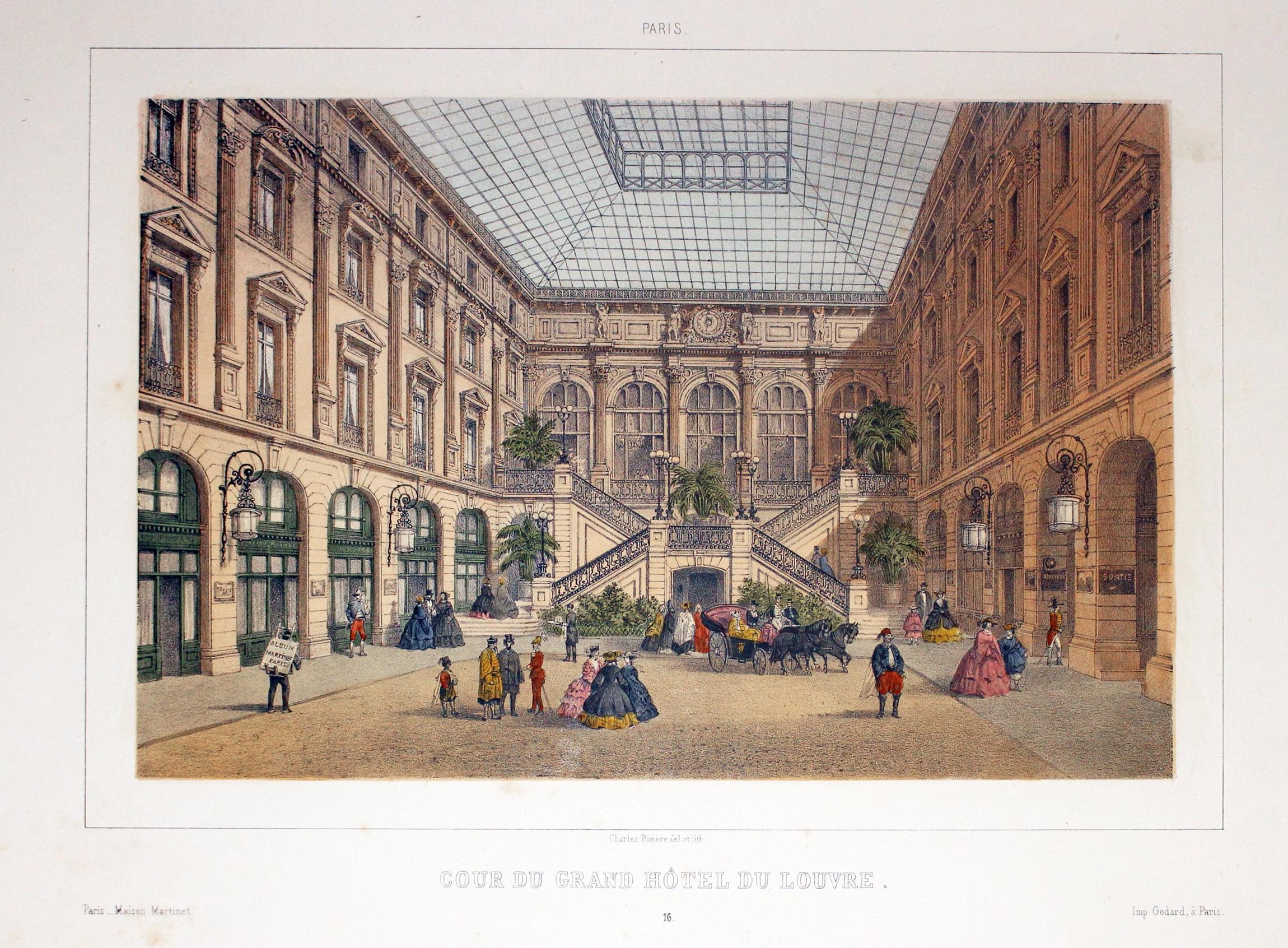 Cour du Grande Hotel du Louvre c.1850  Cour du Grande Hotel du Louvre c.1850