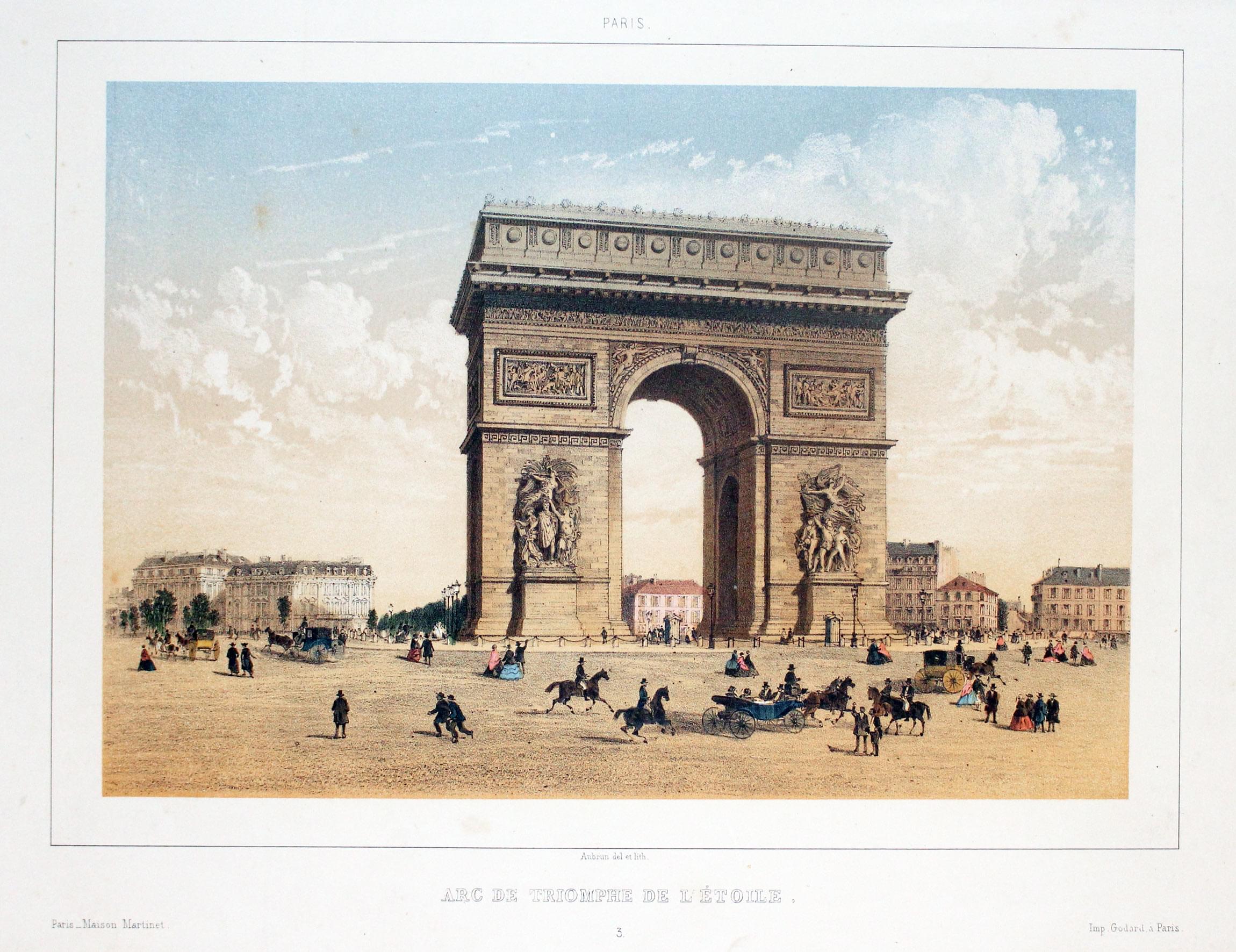 Arc de Triomphe de Etoile c.1850  Arc de Triomphe de Etoile c.1850