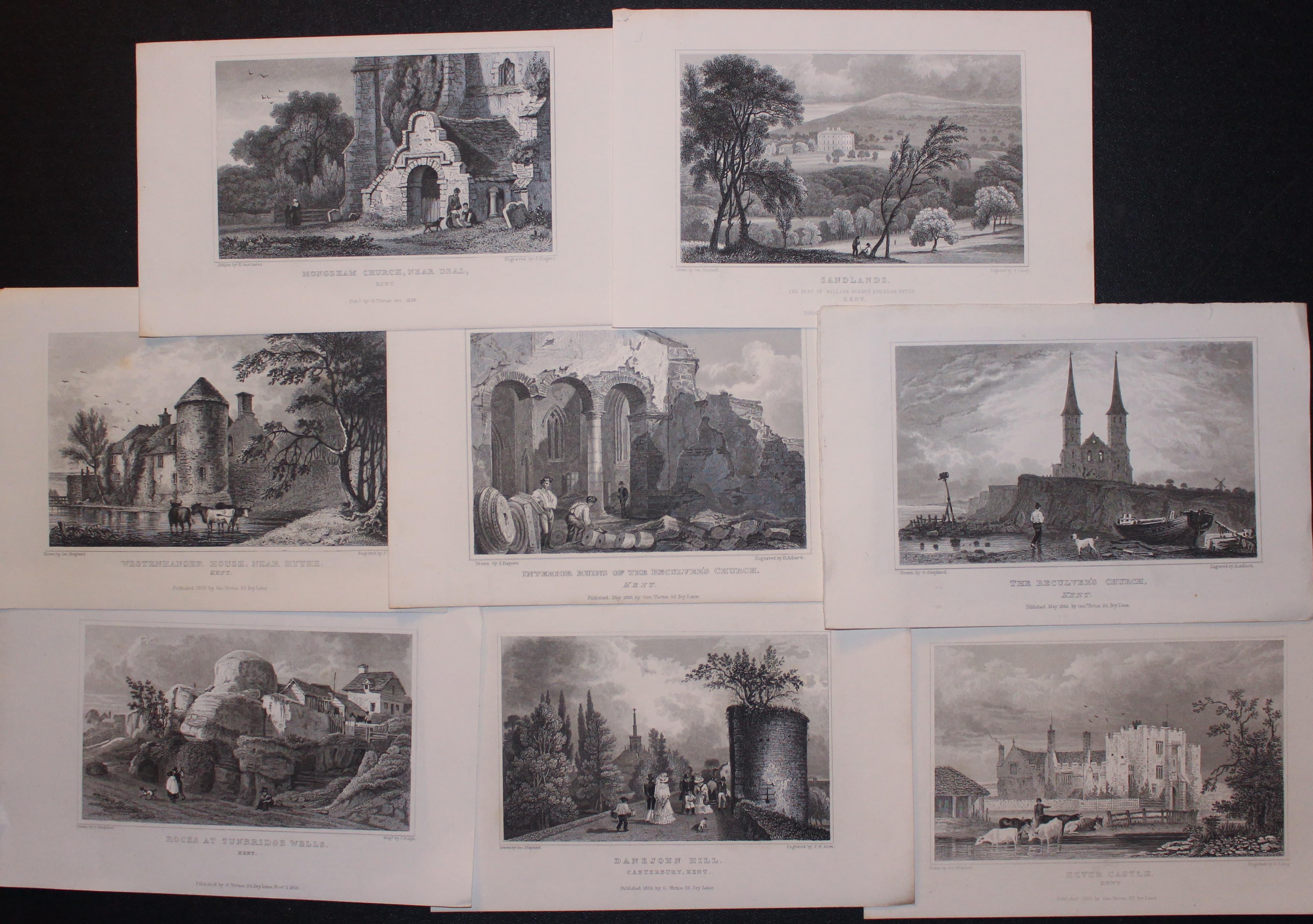 8 antique views of Kent