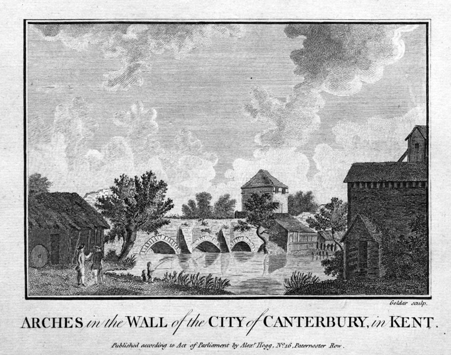 Arched Wall in Canterbury, Kent 1786