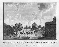  Arched Wall in Canterbury, Kent 1786 