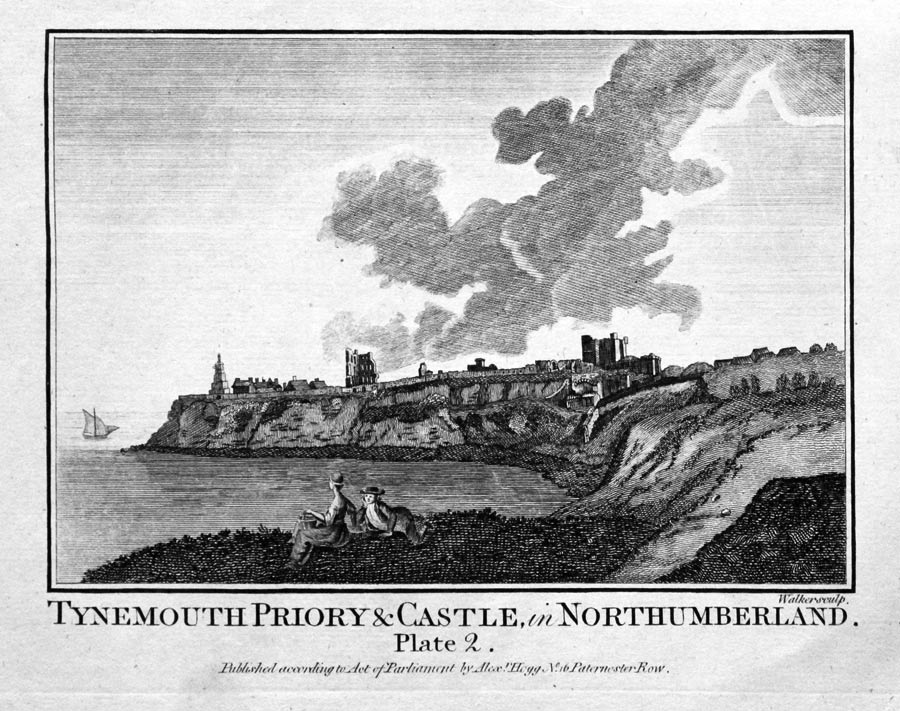 Ptnemouth Priory and Castle Plate 2, Northumbertland 1786