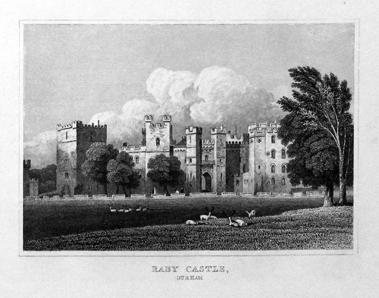 Raby Castle County Durham - Enraving by J. P. Neale  Raby Castle County Durham - Enraving by J. P. Neale