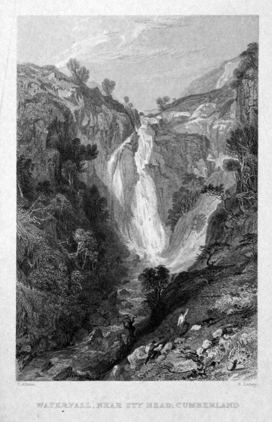 Waterfall near Sty Head Cumbria  Waterfall near Sty Head Cumbria