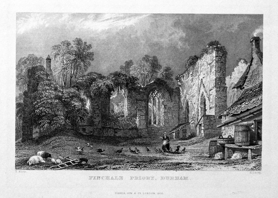 Finchdale Priory Durham by Thomas Allom   Finchdale Priory Durham by Thomas Allom