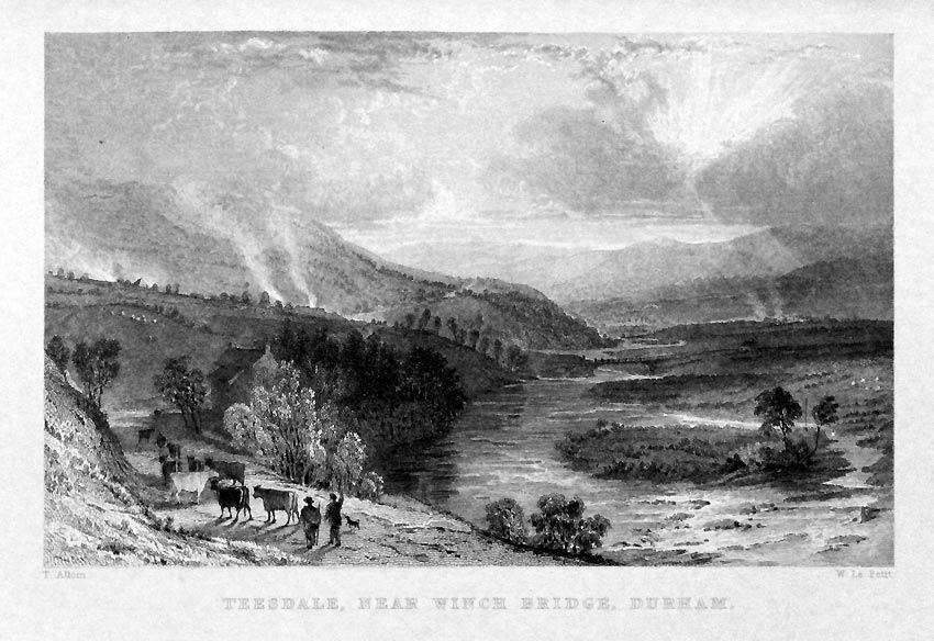 Teesdale Winch Bridge County Durham  Teesdale Winch Bridge County Durham