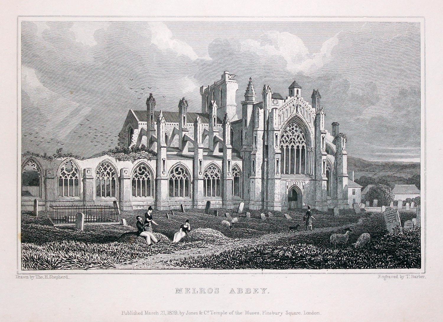 Melrose Abbey, Edinburgh by Thomas Shepherd