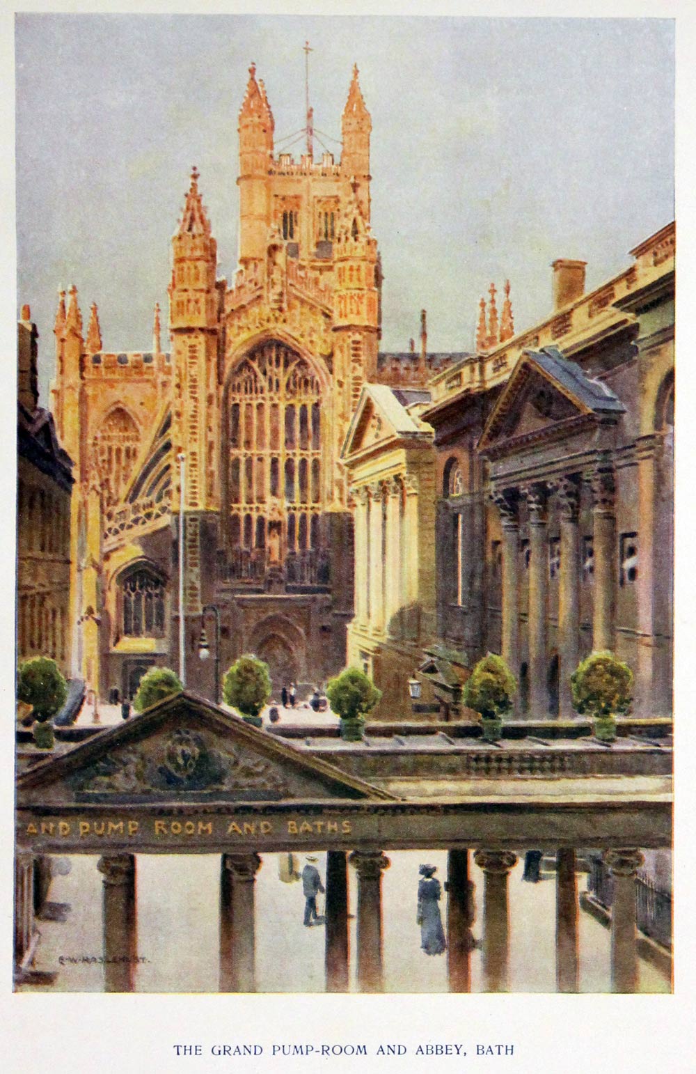 The Grand Pump-Room and Abbey, Bath, E.W. Haslehust  The Grand Pump-Room and Abbey, Bath, E.W. Haslehust