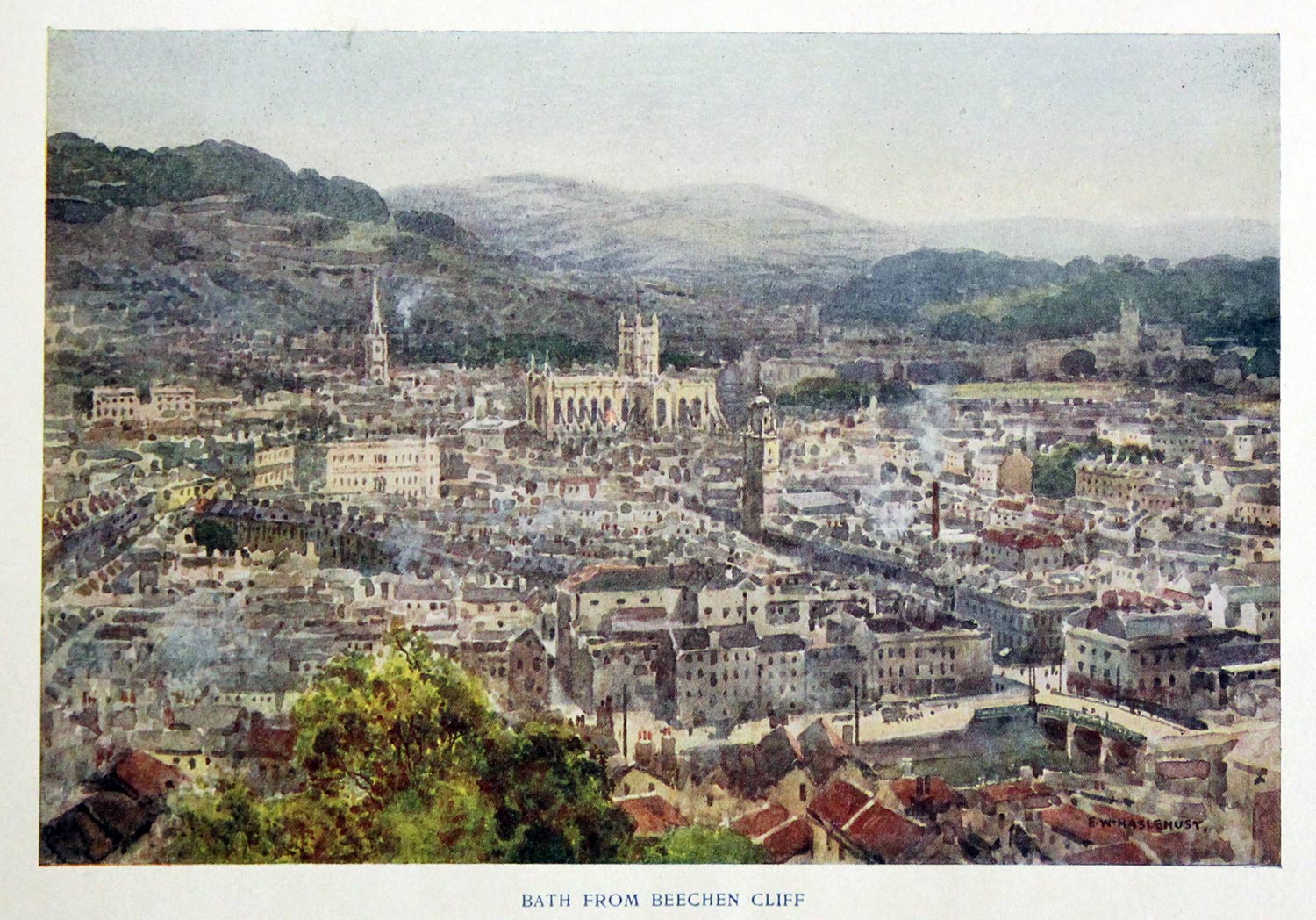 Bath from Beechen Cliff E. W. Haslehust  Bath from Beechen Cliff E. W. Haslehust