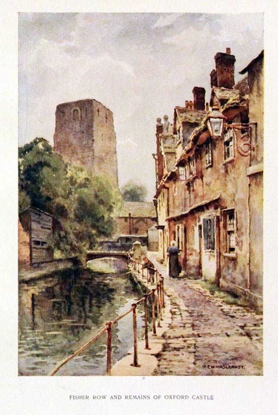 Fisher Row and Remains of Oxford Castle, E. W. Haslehust
