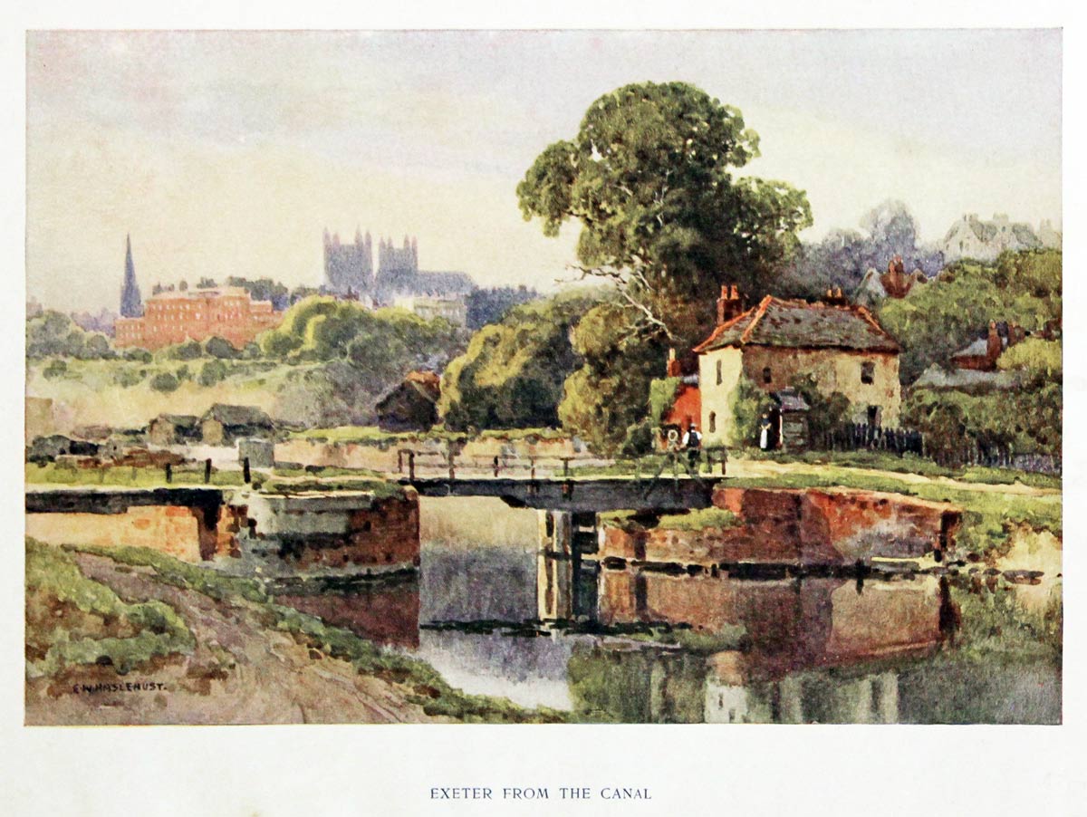 Exeter from the Canal, E. W. Haslehust  Exeter from the Canal, E. W. Haslehust