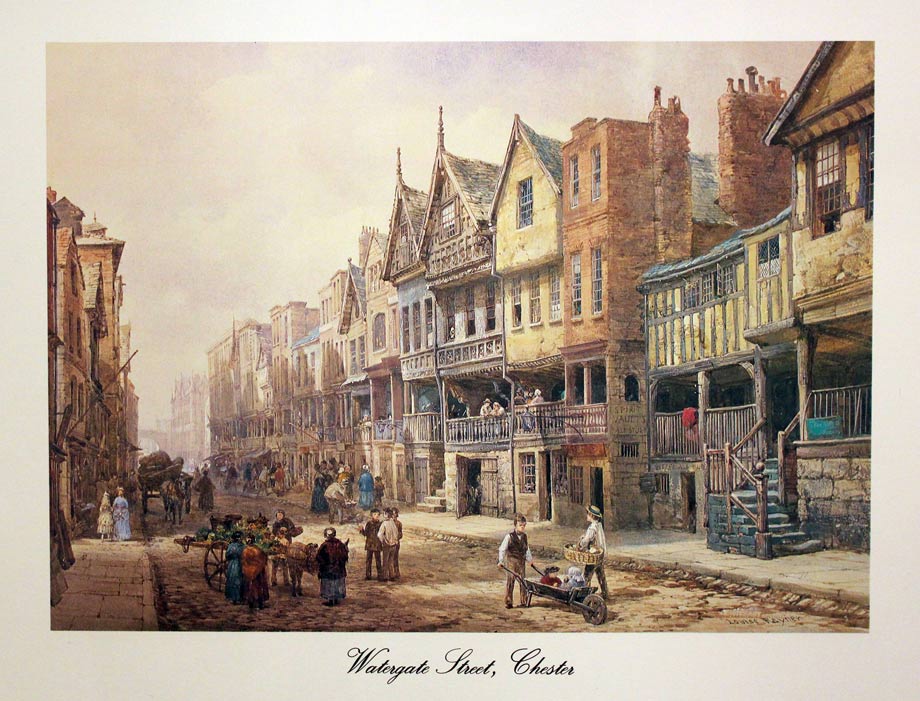 View of of Watergate Street, Chester by Louise Rayner  View of of Watergate Street, Chester by Louise Rayner