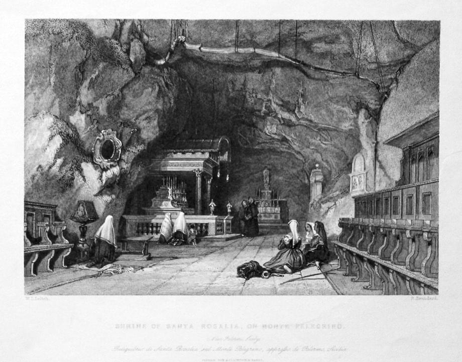 Shrine of Santa Rosalia, on Monte Pelegrino  Shrine of Santa Rosalia, on Monte Pelegrino