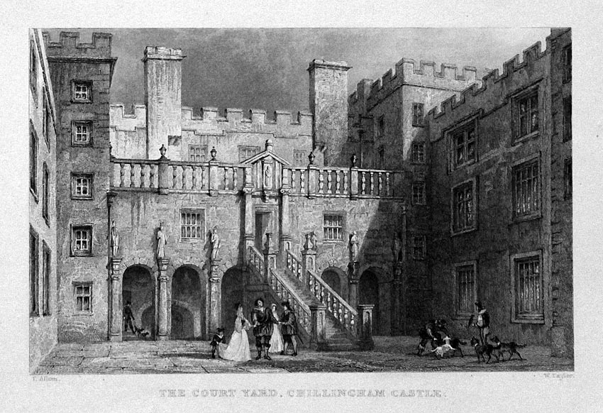 Courtyard Chillingham Castlel Northumberland  Courtyard Chillingham Castlel Northumberland