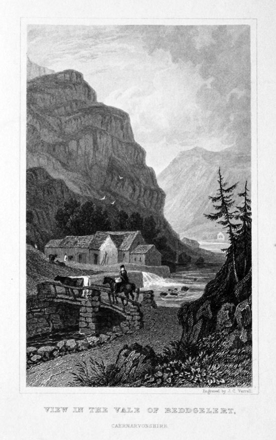 View in the Vale of Beddgelert, Caernarvonshire Henry Gastineau  View in the Vale of Beddgelert, Caernarvonshire Henry Gastineau