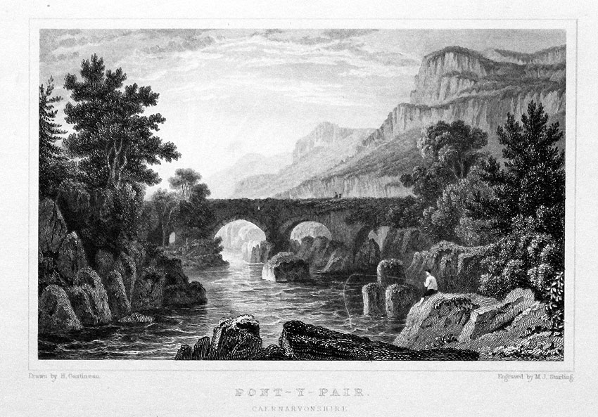 Pont y Pair Caernarvonshire Henry Gastineau  Pont y Pair Caernarvonshire Henry Gastineau