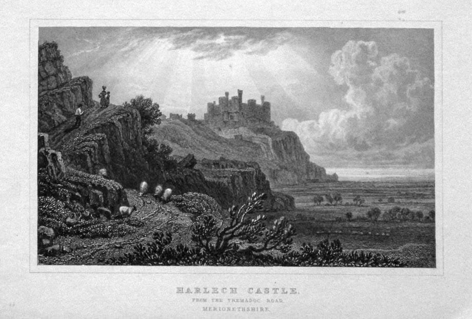 Harlech Castle from Tremadoc Road, Henry Gastineau  Harlech Castle from Tremadoc Road, Henry Gastineau