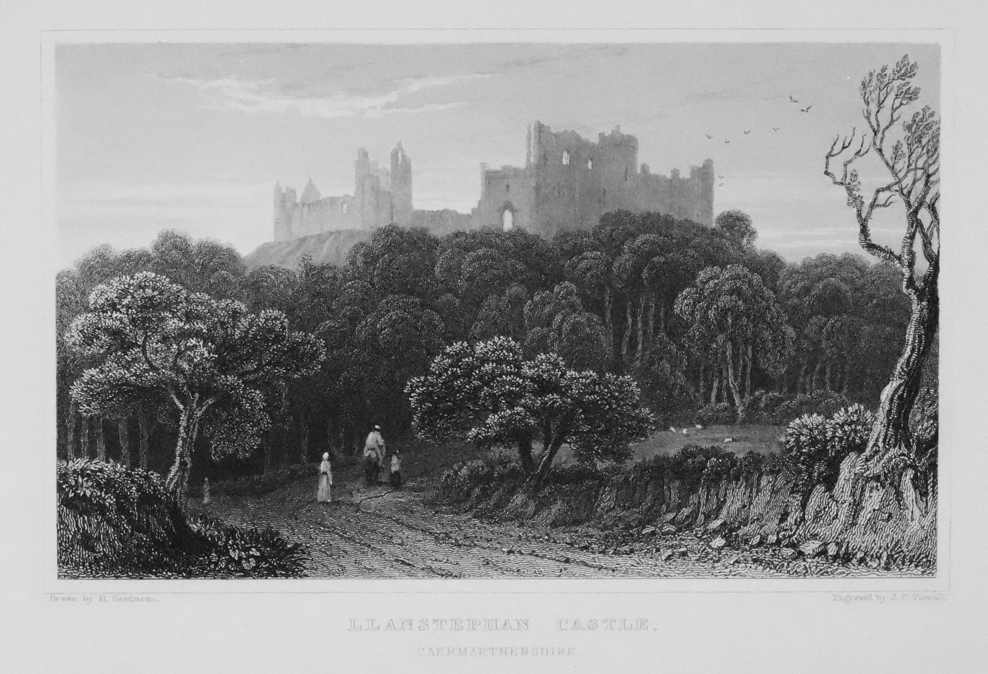 Llanstepehn Castle by Henry Gatineau