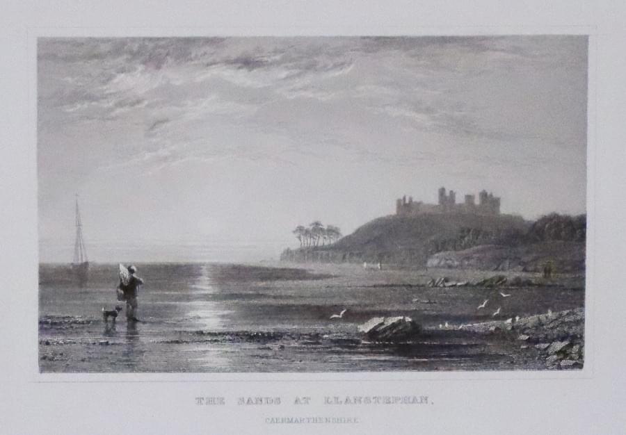 The Sands at Llanstephan Camarthenshire by Henry Gastineau