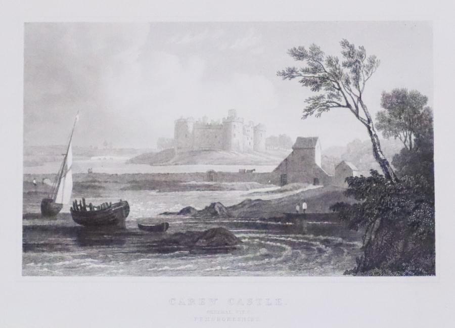 Caldy Island from Tenby Castle, Pembrokeshire  Caldy Island from Tenby Castle, Pembrokeshire