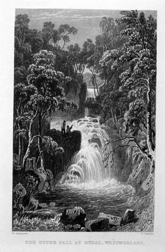 The Upper Fall at Rydal, Westmorland, Thomas Allom 